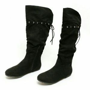 Rampage Black Knee High Boots